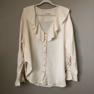 Free People Amber Ruffle Blouse